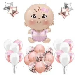 balony-baby-shower-roczek-urodziny-bobas-27-szt-chrzest-dziewczynka-rozowe