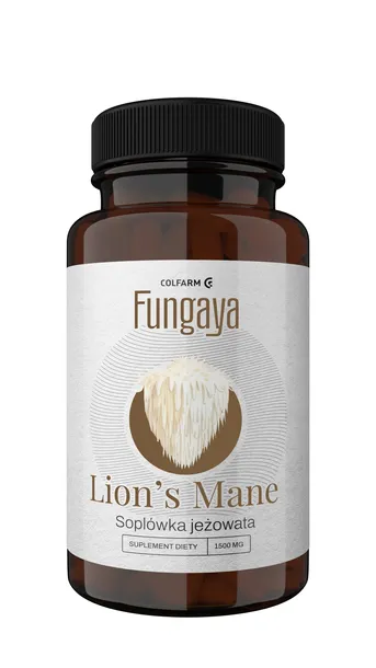 Colfarm Fungaya Lion’s Mane Soplówka Jeżowata 1500 mg – 60 kaps.