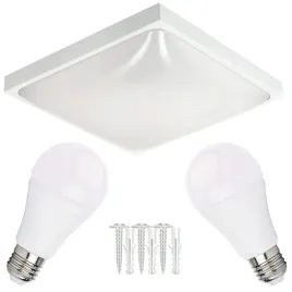 lampa-sufitowa-plafon-led-2x-e27-kwadrat-bialy-natynkowy-zestaw-z-zarowkami