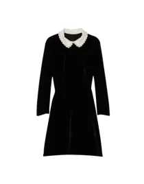 sandro-sukienka-czarna-paola-woven-rozmiar-40