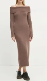 hollister-sukienka-kolor-brazowy-midi-dopasowana-ki359-4343-l