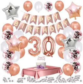 zestaw-balonow-trzydziestka-30-rose-gold-obrus-rozowe-zloto-urodziny-balony