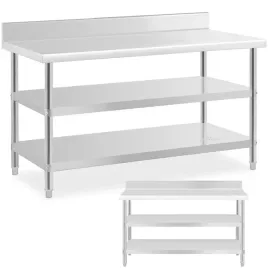 stol-blat-roboczy-stalowy-nierdzewny-przyscienny-z-rantem-2-polki-150x70cm