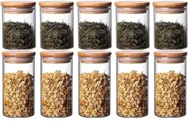 10x-sloiki-do-przechowywania-szklany-zestaw-bambusowa-pokrywka-dwa-rozmiary