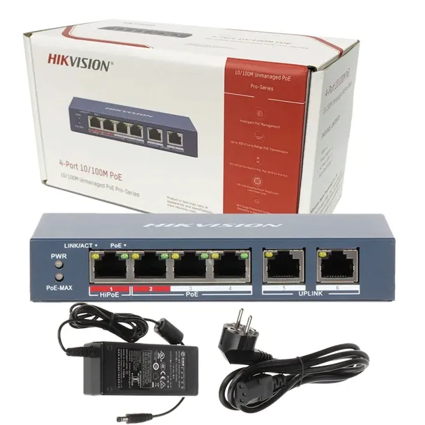 switch-poe-ds-3e0106hp-e-6-portowy-hikvision-waga-z-opakowaniem-1-kg-stan-nowy