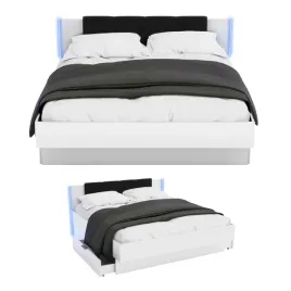 lozko-nowoczesne-z-szufladami-180x200-led-podwojne-biale