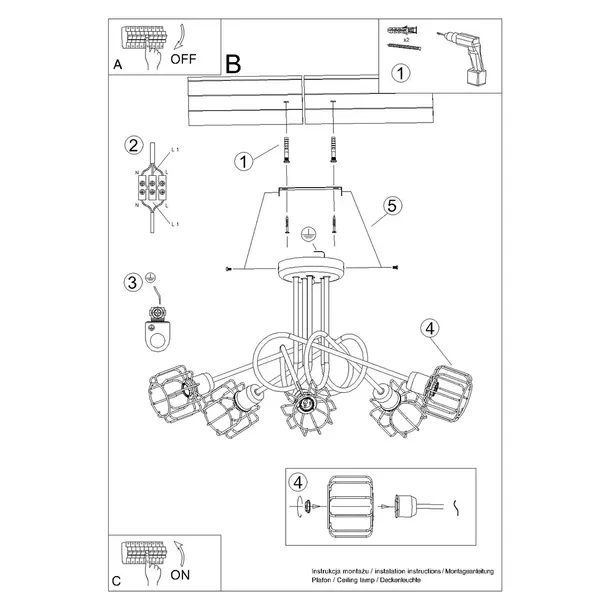 zyrandol-beluci-5s-czarny-dlugosc-wysokosc-28-5-cm