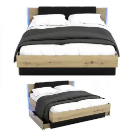 lozko-nowoczesne-z-szufladami-180x200-led-podwojne-dab-artisan