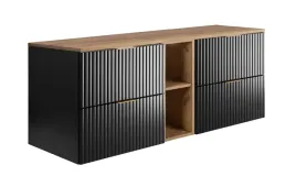 szafka-lazienkowa-pod-umywalke-wiszaca-czarna-140-ryflowane-fronty-mdf-blat