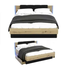 lozko-nowoczesne-z-szufladami-160x200-led-podwojne-dab-artisan