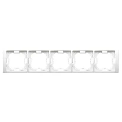 simon-basic-ramka-5-krotna-bmrc5-11-bialy-kolor-bialy