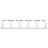 simon-basic-ramka-5-krotna-bmrc5-11-bialy-kolor-bialy