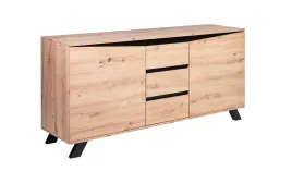 komoda-z-szufladami-160-cm-dab-artisan-nogi-czarne