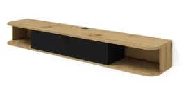 szafka-rtv-wiszaca-icarus-156-cm-pod-telewizor-dab-artisan-czarny-mat