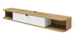 szafka-rtv-wiszaca-icarus-156-cm-pod-telewizor-dab-artisan-bialy-mat