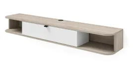 szafka-rtv-wiszaca-icarus-156-cm-pod-telewizor-dab-sonoma-bialy-mat