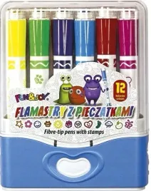 flamastry-pisaki-stempelki-z-pieczatkami-12szt