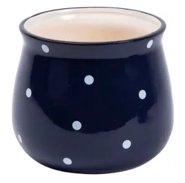 oslonka-ceramiczna-retro-granatowa-kropki-13-cm
