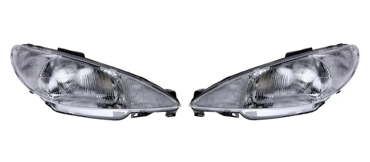 REFLEKTOR LAMPA PRZÓD PEUGEOT 206 98- KOMPLET L+P