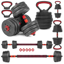 hantle-regulowane-2x10kg-sztanga-kettlebell-zestaw-hantli-6w1-gryfy-uchwyty