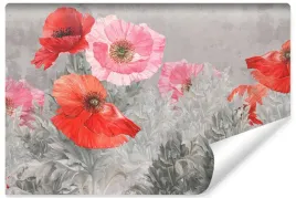 fototapeta-do-jadalni-maki-kwiaty-pejzaz-abstrakcja-beton-mural-450x300
