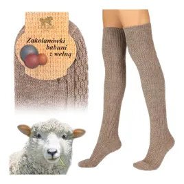 zakolanowki-damskie-bezowe-grube-cieple-welna-na-zime-babuni-cerber-36-38