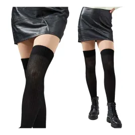 kolanowki-damskie-za-kolano-bawelniane-czarne-cieple-legs-one-size