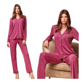 pizama-damska-dwuczesciowa-rozpinana-z-dlugimi-spodniami-na-zime-lormar-2xl