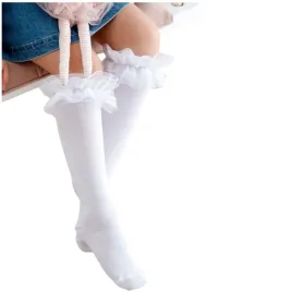 milena-podkolanowki-dziewczece-z-tiulem-koronka-bawelna-polskie-biale-32-34