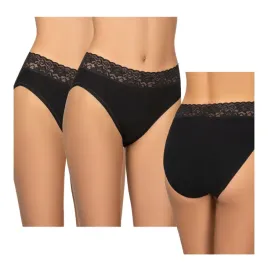 bawelniane-majtki-damskie-2pak-czarne-wysoki-stan-figi-gladkie-kleo-xxl