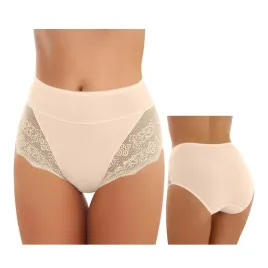 figi-majtki-damskie-bawelniane-3xl-z-wysokim-stanem-koronka-bezowe-emili