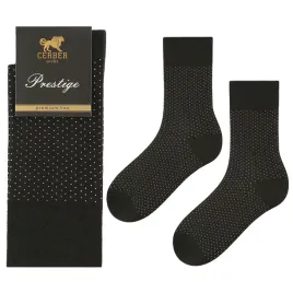 skarpety-meskie-bawelniane-w-kropki-eleganckie-prestige-cerber-42-44