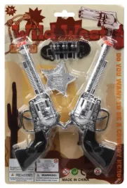 zestaw-kowboj-2x-pistolet-odznaka-szeryf