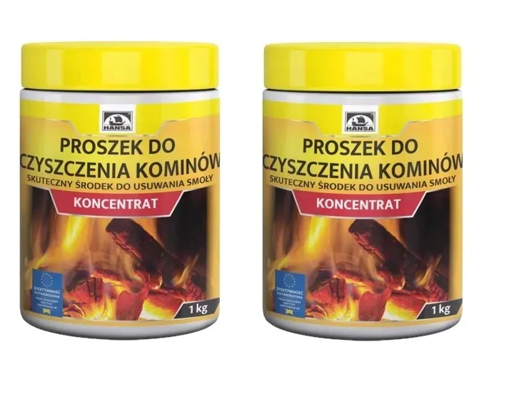 ŚRODEK DO USUWANIA SMOŁY SADZY Z KOMINA PIECA KOTŁA KOZY HANSA PROSZEK 2 KG