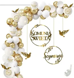 balony-na-komunie-dekoracje-baner-kolo-imie-zawieszki-tasma-w-zestawie