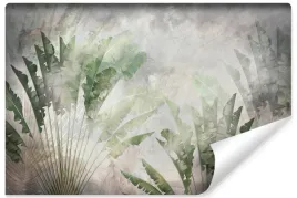 fototapeta-scienna-liscie-bananowe-beton-mural-abstrakcja-natura-450x300