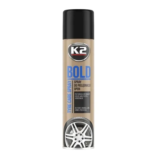 K2 BOLD CZERNIDŁO NABŁYSZCZANIE PIELĘGNACJA OPON MOKRA OPONA 600ml K156