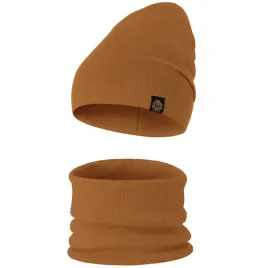 czapka-komin-komplet-dwuwarstwowy-bawelna-elastan-prazek-46-50-karmelowy
