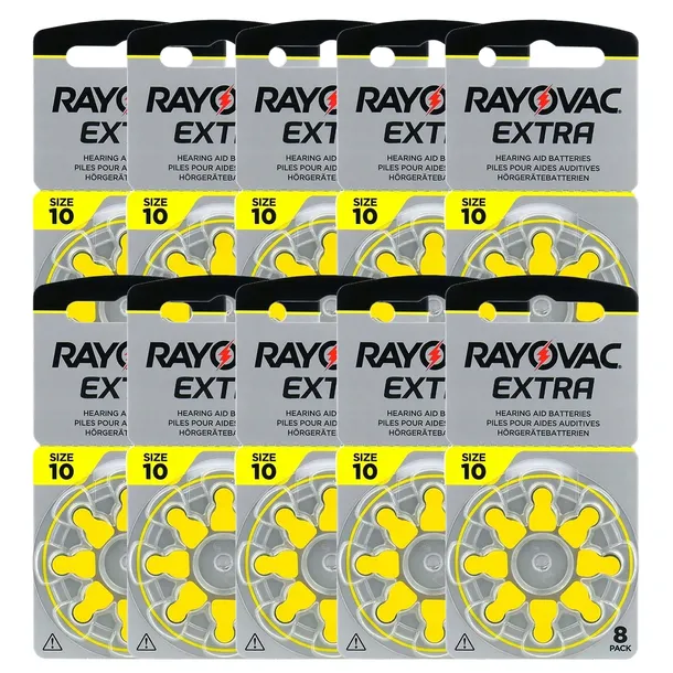 RAYOVAC EXTRA Baterie Słuchowe 10 MF PR70 ZincAir 80szt