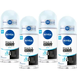 4-x-nivea-blackandwhite-invisible-pure-antyperspirant-roll-on-50-ml