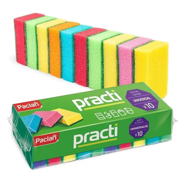 PACLAN GĄBKI DO NACZYŃ ZMYWAKI KUCHENNE 10SZT