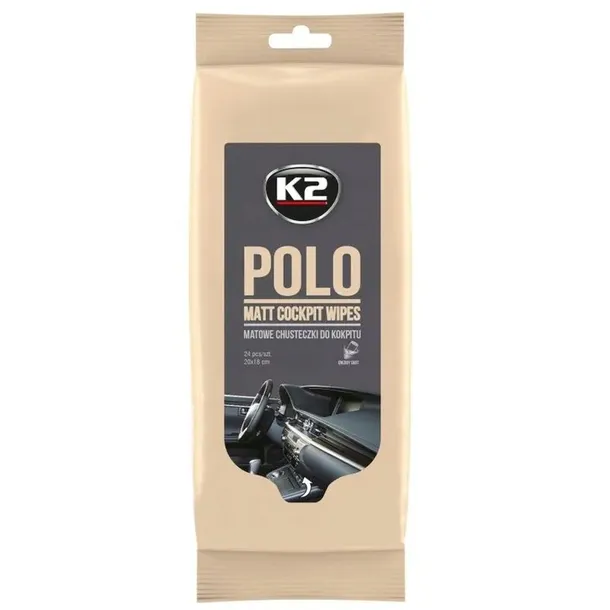 K2 POLO MATT K425 Chusteczki 20x18cm do Czyszczenia Kokpitu Wnętrza Matowe