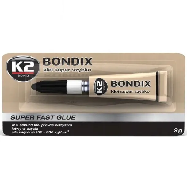 K2 KLEJ SUPER FAST GLUE 3g, MOCNY CYJANOAKRYLOWY WYSYCHA W 5 SEKUND B1000