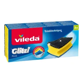 Zdjęcie produktu VILEDA Glitzi Plus Gąbka zmywania kuchenny 3 szt