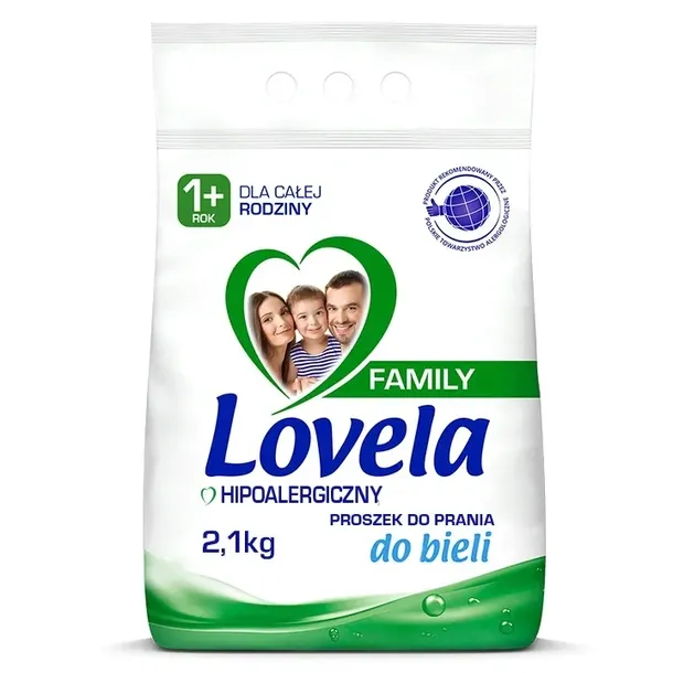 Lovela Family hipoalergiczny proszek do prania białego dla rodziny 2,1 kg