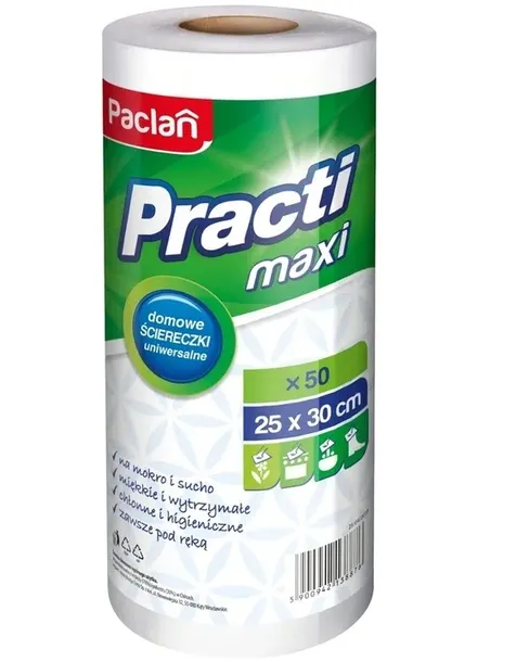 PACLAN Ściereczki PRACTI MAXI na Rolce 50szt Kuchenne