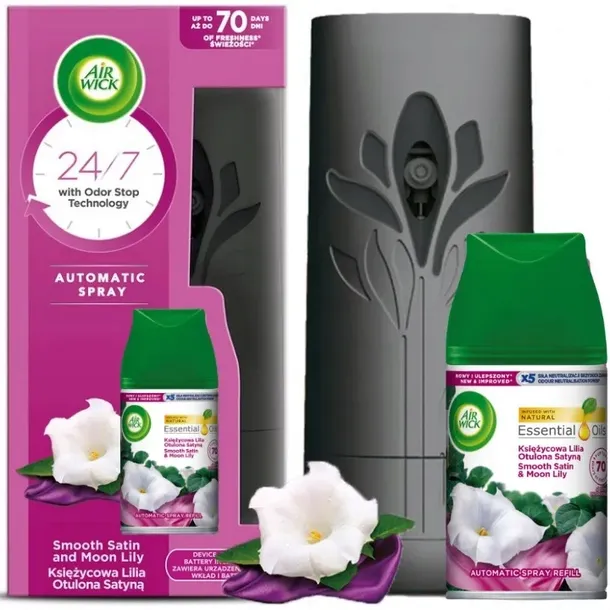 AIR WICK AUTOMATYCZNY ODŚWIEŻACZ POWIETRZA + WKŁAD KSIĘŻYCOWA LILIA 250 ML