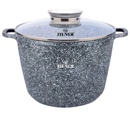 Zdjęcie produktu GARNEK GARNEK CERAMICZNO-MARMUROWY GŁĘBOKI Z POKRYWKĄ 28CM 10,2L