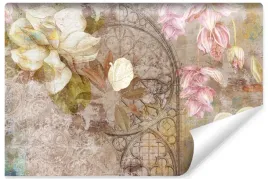 fototapeta-abstrakcja-kwiaty-magnolie-rozety-beton-mural-450x300