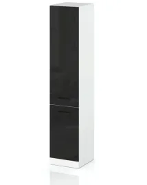 szafka-kuchenna-slupek-regal-stojaca-dolna-z-koszem-cargo-czarny-polysk40cm